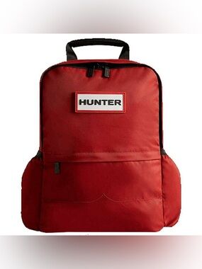Hunter Original Nylon Backpack Red with Black Trim, NWT